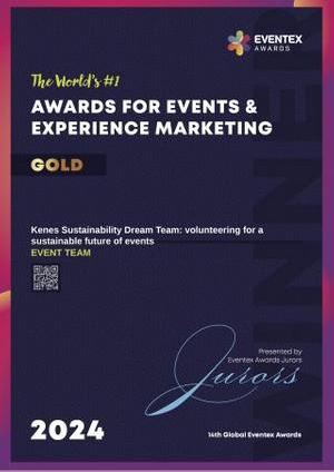 Award that the Dream Team at Kenes Group received