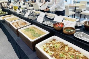 Catering highlighted Hiroshima regional specialties and ingredients
