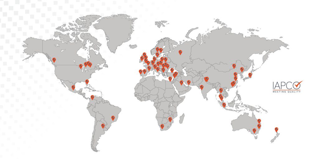 IAPCO Member Office Locations on a World Map