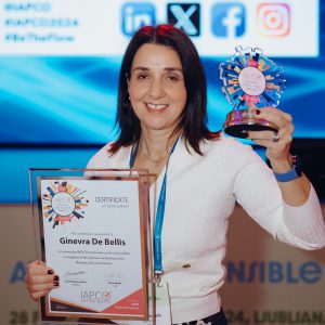 2024 IAPCO Hero Award winner - Ginevra De Bellis, Department Head of International Relations and Bid Management at OIC